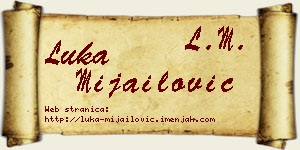 Luka Mijailović vizit kartica